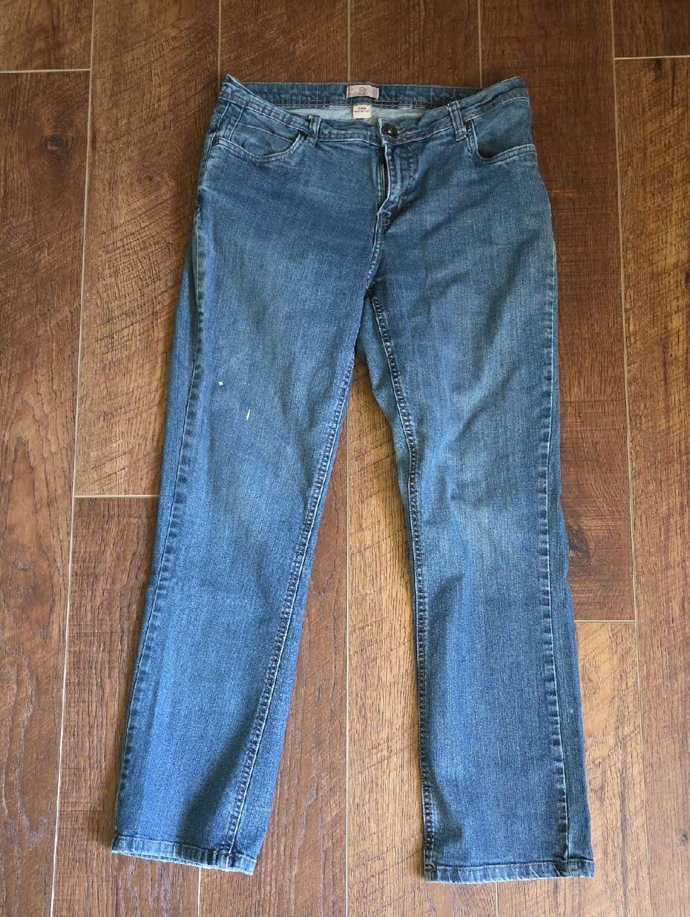 Mango Women's Straight-Leg Blue Denim Jeans
